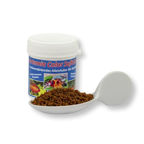 AQ4Aquaristik Artemia Color SoftGran, farbverstärkendes Alleinfutter für Zierfische, Soft Granulat, Farbfutter, Fischfutter, 40g von AQ4Aquaristik