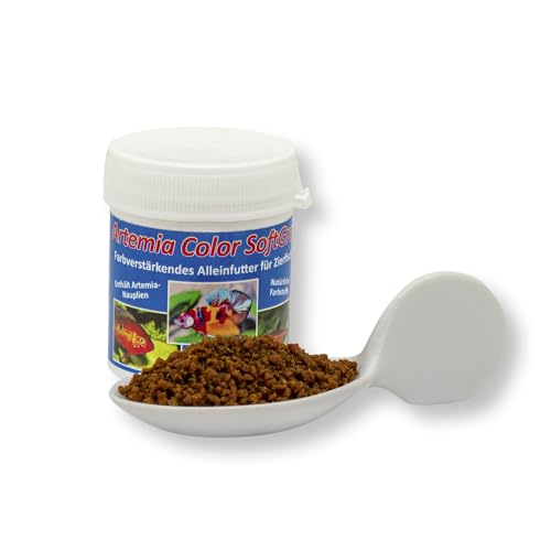 AQ4Aquaristik Artemia Color SoftGran, farbverstärkendes Alleinfutter für Zierfische, Soft Granulat, Farbfutter, Fischfutter, 40g AQ4Aquaristik Artemia Color SoftGran, farbverstärkendes Alleinfutter für Zierfische, Soft Granulat, Farbfutter, Fischfutter, 40g von AQ4Aquaristik