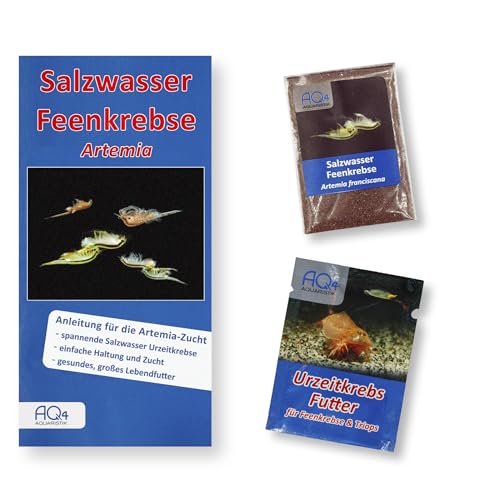 Artemia Zucht Set (klein) für Aquarianer - mehr als 1.000.000 Eier - mit Futter und Anleitung, Artemia franciscana von AQ4Aquaristik