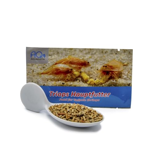 AQ4Aquaristik Hauptfutter für Triops - Futter für Urzeitkrebse - Futtersticks mit Gemüse, Algen und Krebstieren, 10 g - mit Anleitung von AQ4Aquaristik