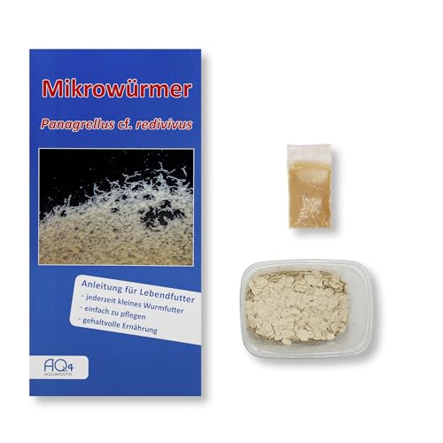 AQ4Aquaristik Lebendfutter - Mikrowürmer (Zuchtansatz auf Substrat im Becher mit Anleitung) - Lebendfutter für Fische im Aquarium - Mikroälchen AQ4Aquaristik Lebendfutter - Mikrowürmer (Zuchtansatz auf Substrat im Becher mit Anleitung) - Lebendfutter für Fische im Aquarium - Mikroälchen von AQ4Aquaristik