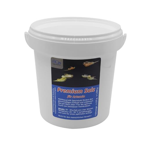 AQ4Aquaristik Premium Salz für Artemia, Salinenkrebse, Salzwasser Feenkrebse, schnell löslich, mit Mineralstoffen, 1.000g von AQ4Aquaristik