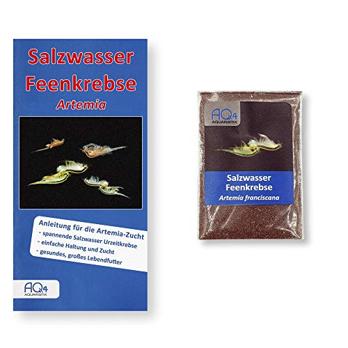 AQ4Aquaristik Salzwasser Feenkrebse - Artemia - Eier ca. 2ml - mit Anleitung zum Start Einer Zucht, Artemia franciscana von AQ4Aquaristik