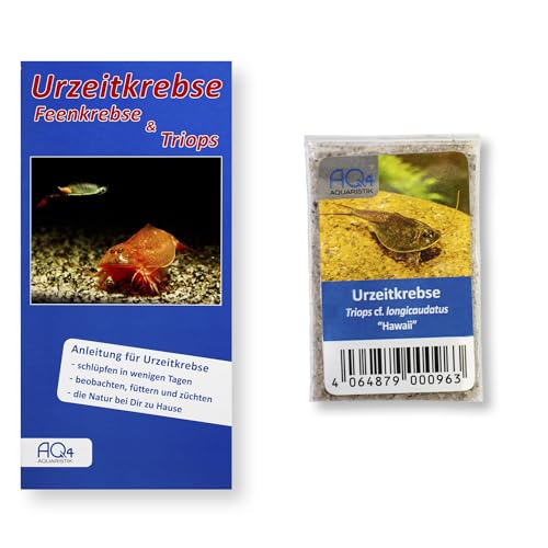 AQ4Aquaristik Triops cf. longicaudatus Hawaii - Urzeitkrebse Eier (Zuchtansatz im Sand) mit Anleitung - TOP RARITÄT von AQ4Aquaristik