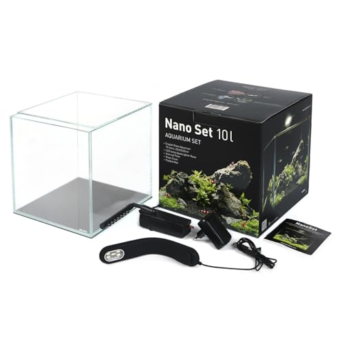 AquaLighter Nano-Aquarium 10 l Set aus Weißglas, mit LED-Beleuchtung und Filter AquaLighter Nano-Aquarium 10 l Set aus Weißglas, mit LED-Beleuchtung und Filter von AQ4Aquaristik