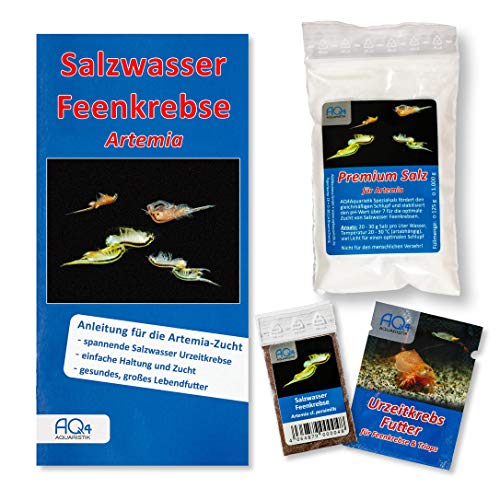 Artemia-Zucht Set (mittel) für Aquarianer - mehr als 1.000.000 Eier/ca. 2ml - mit Salz, Futter und Anleitung, Artemia cf. persimilis von AQ4Aquaristik