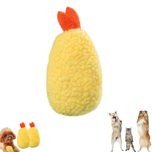 AQCQDQ Frittiertes Hähnchen Kuscheltier Hundespielzeug Quietschend Kleine Hunde, Hunde Beschäftigung Gefüllte Spielzeug Unkaputtbar, Interaktives Tauziehen Plüschhundespielzeug (1 Stück) von AQCQDQ