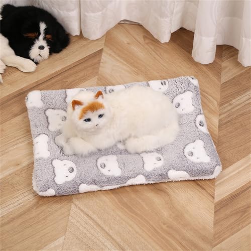 AQCQDQ Hundedecke, Hundedecke Flauschig, Hundematratze, Vier Jahreszeiten Universal-Haustiermatte, Hundekissen für Boden, Bett, Sofa, Auto Kofferraum (Grizzlybär,30 * 40 cm) von AQCQDQ