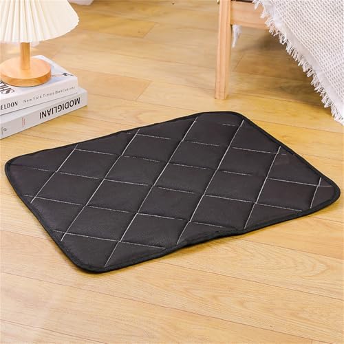 AQCQDQ Hundematte, Hundedecke Sofaschutz, Kuscheldecke Hund, Inkontinenzunterlage Waschbar für Drinnen, Draußen und Auto (Schwarz,90 * 70 cm) von AQCQDQ