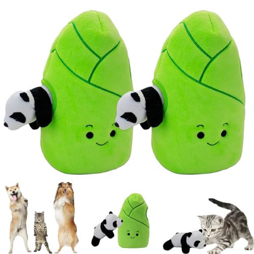 AQCQDQ Hundespielzeug Große Hunde Tauziehen Plüschtiere, Panda Bambussprossen Figur Unzerstörbares Unzerstörbar Interaktives Antistressente Kauspielzeug Für Große Kleine Und Mittel (2pcs) von AQCQDQ