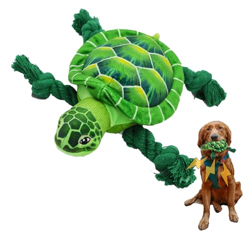 AQCQDQ Hundespielzeug Quietschend, Schildkröte Kuscheltier Für Hunde Squeak Plüsch Seilspielzeug Lustige Spielzeug Mit Niedlich Plüsch Schildkröte Muster Für Welpen Kleine, Mittelgroße Hunde (Grün) AQCQDQ Hundespielzeug Quietschend, Schildkröte Kuscheltier Für Hunde Squeak Plüsch Seilspielzeug Lustige Spielzeug Mit Niedlich Plüsch Schildkröte Muster Für Welpen Kleine, Mittelgroße Hunde (Grün) von AQCQDQ