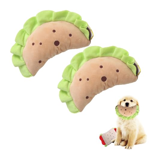 AQCQDQ Hundespielzeug Quietschend Unzerstörbar, Interaktives Quietschendes Hundekuscheltiere Kauspielzeug Welpe, Beschäftigung Welpenspielzeug Hund Geburtstag Geschenk (Knödel*2) von AQCQDQ