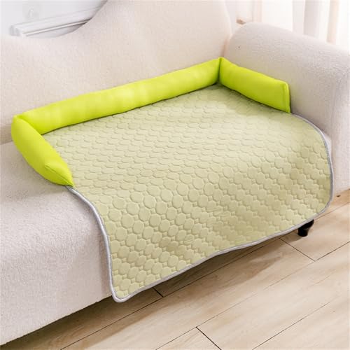 AQCQDQ Kühldecke Hund, Hundedecke Sofaschutz mit Rand, Kühlmatte für Hunde, Hundedecke rutschfest, für große und kleine Hunde sowie Katzen (Grün,75 * 75 cm) von AQCQDQ