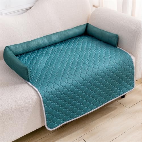 AQCQDQ Kühldecke Hund, Hundedecke Sofaschutz mit Rand, Kühlmatte für Hunde, Hundedecke rutschfest, für große und kleine Hunde sowie Katzen (dunkelblau,75 * 75 cm) von AQCQDQ