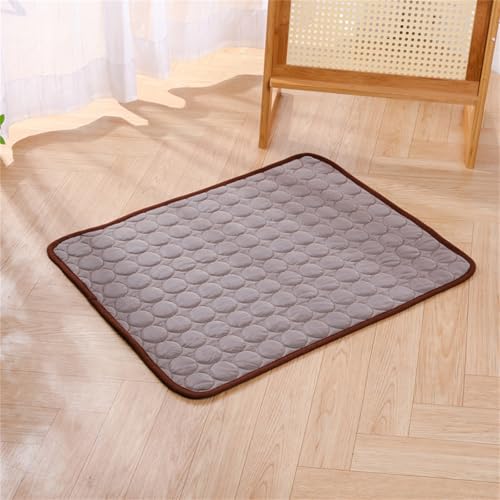 AQCQDQ Kühlmatte Hund, Welpenunterlagen Waschbar, rutschfest Hundekissen, Haustier-Sofa-Kissen, für Boden, Bett, Sofa, Auto Kofferraum (Braun,40 * 30 cm) von AQCQDQ