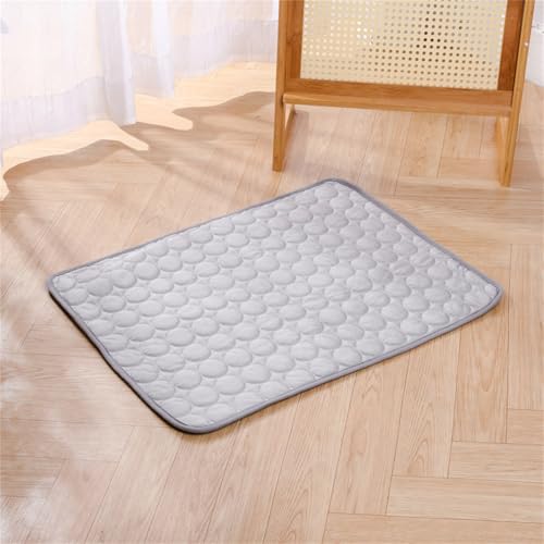 AQCQDQ Kühlmatte Hund, Welpenunterlagen Waschbar, rutschfest Hundekissen, Haustier-Sofa-Kissen, für Boden, Bett, Sofa, Auto Kofferraum (Grau,150 * 100 cm) von AQCQDQ