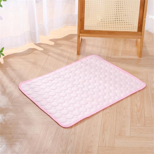 AQCQDQ Kühlmatte Hund, Welpenunterlagen Waschbar, rutschfest Hundekissen, Haustier-Sofa-Kissen, für Boden, Bett, Sofa, Auto Kofferraum (Rosa,150 * 100 cm) von AQCQDQ