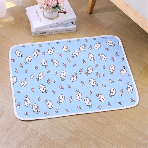 AQCQDQ Kühlmatte für Hunde, Weiches und Atmungsaktives Latexkissen, Hundedecke Antirutsch, Hundekissen Waschbar für Drinnen, Draußen und Auto (Blau,40 * 30 cm) von AQCQDQ