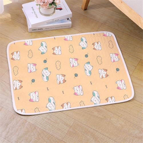 AQCQDQ Kühlmatte für Hunde, Weiches und Atmungsaktives Latexkissen, Hundedecke Antirutsch, Hundekissen Waschbar für Drinnen, Draußen und Auto (Orange,50 * 40 cm) von AQCQDQ