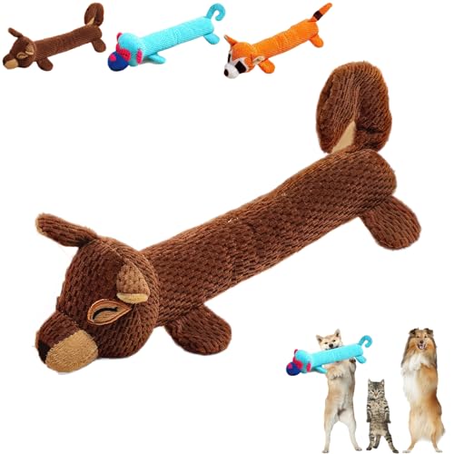 AQCQDQ Welpenspielzeug, Robustes Hundespielzeug Quietschend Unzerstörbar, Fuchs, AFFE, Esel Lange Plüschtiere Zahnpflege-Spielzeug Für Haustiere, Interaktives Kauspielzeug Hund (#B) von AQCQDQ