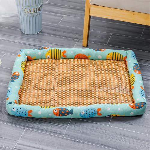 Hundematte, Kühlendes Hundebett, Selbstkühlende Hundematte, Haustier Sommerkühlmatte, für Boden, Bett, Sofa, Auto Kofferraum (A,70 * 55 cm) von AQCQDQ
