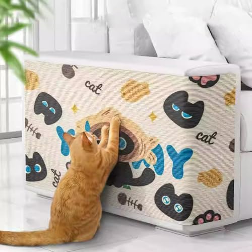 Katze Kratzschutz, Kratzschutz Sofa Katze, Kratzmatte Selbstklebend, Katze Kratzschutzfolie, für Katze Bäume, Möbel, Kratzbäume und Couch Schutz (A,50 * 80 cm) von AQCQDQ