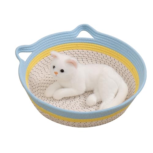 Katzenhöhle, Katzenhaus, Faltbare Hundehöhle, Katzenhaus Outdoor, mit Kratzbrett und Spielball,für Kleine Bis Mittelgro ß e Hunde und Katzen,Katzenbett Hundebett (42x11cm) von AQCQDQ