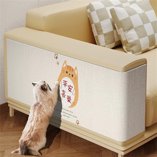 Kratzmatte Katze Selbstklebend, Kratzschutz Sofa Katze, Wandschutzfolie Selbstklebend, für Katzen Möbel Kratzteppich Couch-Schutz (B,100 * 30 cm) von AQCQDQ