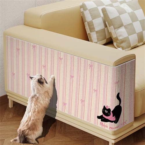 Kratzschutz Sofa Katze, Selbstklebend Kratzmatte Katze, DIY Kratzbrett, Wandschutzfolie, für Schützt Teppiche Sofa Möbelschutz (A,100 * 40 cm) von AQCQDQ