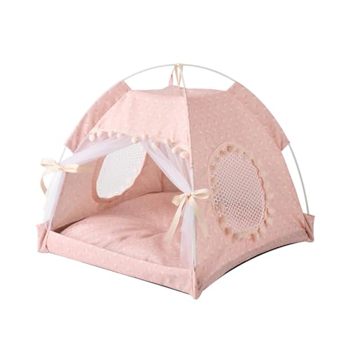 Tragbare Zusammenklappbare Hund Zelt, Katzen Zelt Outdoor katzenzelt Wasserdichtes Hundezelt， Hundebett Kuschelig Haustierbett mit Tiermatratze Weich Tierbett (fensui,35 * 35CM 5 Pfund) von AQCQDQ