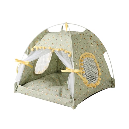 Tragbare Zusammenklappbare Hund Zelt, Katzen Zelt Outdoor katzenzelt Wasserdichtes Hundezelt， Hundebett Kuschelig Haustierbett mit Tiermatratze Weich Tierbett (guolvse,50 * 50CM 15 Pfund) von AQCQDQ