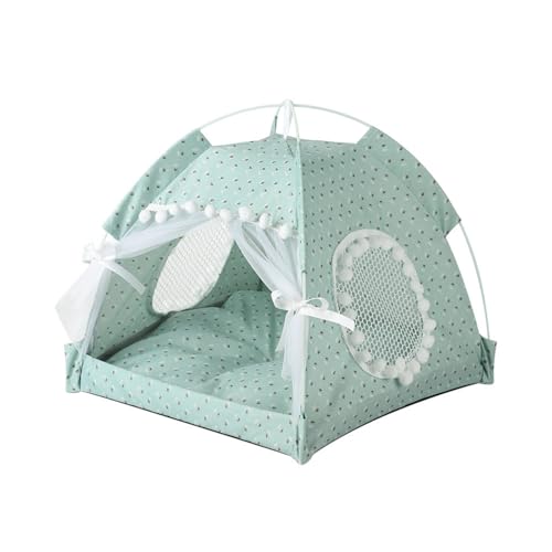 Tragbare Zusammenklappbare Hund Zelt, Katzen Zelt Outdoor katzenzelt Wasserdichtes Hundezelt， Hundebett Kuschelig Haustierbett mit Tiermatratze Weich Tierbett (lvse,35 * 35CM 5 Pfund) von AQCQDQ