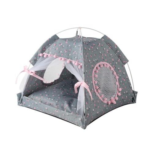 Tragbare Zusammenklappbare Hund Zelt, Katzen Zelt Outdoor katzenzelt Wasserdichtes Hundezelt， Hundebett Kuschelig Haustierbett mit Tiermatratze Weich Tierbett (qingse,35 * 35CM 5 Pfund) von AQCQDQ