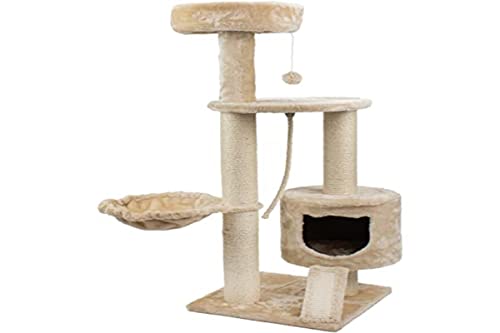 AQPET Athens Kratzbaum 115 cm mit Katzenbaum Baum Spielplatz Kratzbaum für Katzen Farbe Beige von AQPET