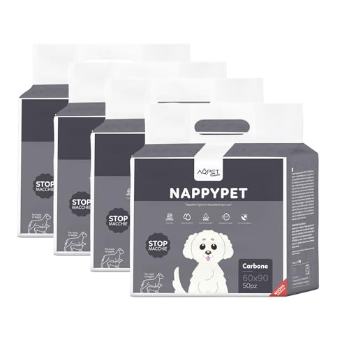 AQPET Saugfähige Hygienematten mit Aktivkohle für Hunde, Tiere, Welpen, geruchshemmend, 60 x 90 cm, 200 Stück von AQPET