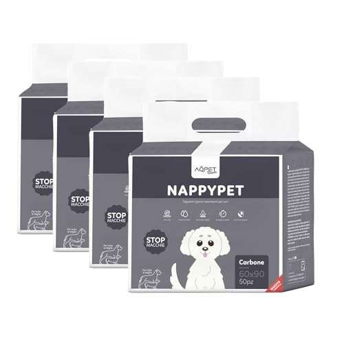 AQPET Saugfähige Hygienematten mit Aktivkohle für Hunde, Tiere, Welpen, geruchshemmend, 60 x 90 cm, 200 Stück AQPET Saugfähige Hygienematten mit Aktivkohle für Hunde, Tiere, Welpen, geruchshemmend, 60 x 90 cm, 200 Stück von AQPET