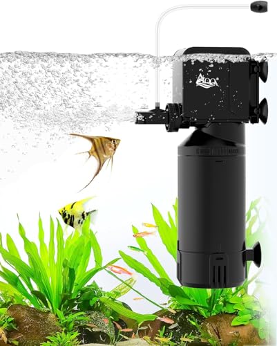 AQQA Aquarium Filter, 1000L/h Starke Strömung Aquarium Filterpumpe, 18W Leise Filter Aquarium für 150-300L Aquarium von AQQA