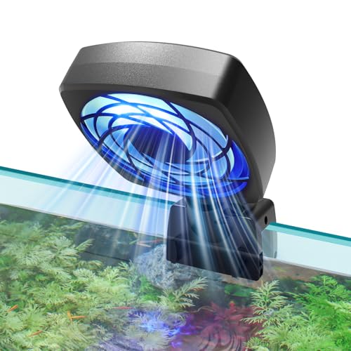 AQQA Aquarium-Kühlventilator, Kühlventilator mit Windgeschwindigkeit und Winkel, einstellbare Timing-Funktion, Regler, mehrere Beleuchtungsfarben, Wasserkühler für Süß- und Salzwassertanks (1 AQQA Aquarium-Kühlventilator, Kühlventilator mit Windgeschwindigkeit und Winkel, einstellbare Timing-Funktion, Regler, mehrere Beleuchtungsfarben, Wasserkühler für Süß- und Salzwassertanks (1 von AQQA