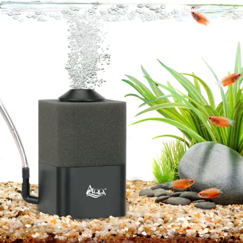 AQQA Aquarium Schwammfilter,Leiser Aquarium Filter für Biologische und Mechanische Filterung,Luftheber Aquarium Innenfilter mit Filtermateria von AQQA