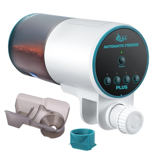 AQQA Automatischer Fisch-Futterspender für Aquarium, 230 ml, große Kapazität, automatischer Fisch-Futterspender mit 8/12/24/48 Stunden Timer für Urlaub, Futteranschluss, automatische Ausrichtung AQQA Automatischer Fisch-Futterspender für Aquarium, 230 ml, große Kapazität, automatischer Fisch-Futterspender mit 8/12/24/48 Stunden Timer für Urlaub, Futteranschluss, automatische Ausrichtung von AQQA