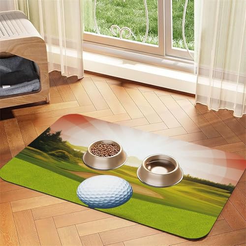 Futternapf-Matte für Hundenäpfe und Wassernapf, rutschfest, saugfähig, Katzen-Futterunterlage, Golf, Sport, Haustierfuttermatte für Böden, keine Flecken, Wassernapf-Matte, 30 x 45 cm Futternapf-Matte für Hundenäpfe und Wassernapf, rutschfest, saugfähig, Katzen-Futterunterlage, Golf, Sport, Haustierfuttermatte für Böden, keine Flecken, Wassernapf-Matte, 30 x 45 cm von AQRJKHD