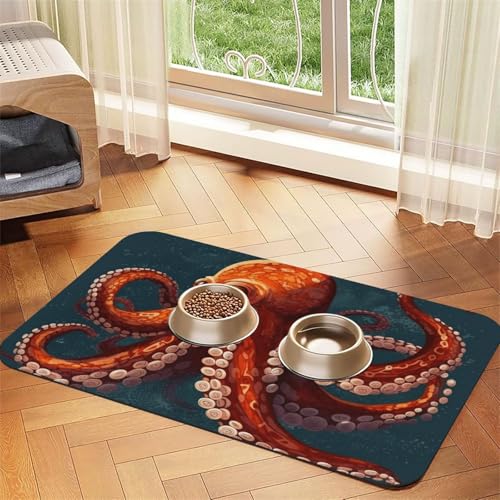 Futternapfmatte für Hunde und Wassernapf, rutschfest, saugfähig, Katzen-Futterstation, Tierfuttermatte für Böden, keine Flecken, Wassernapf-Matte, 30 x 45 cm Futternapfmatte für Hunde und Wassernapf, rutschfest, saugfähig, Katzen-Futterstation, Tierfuttermatte für Böden, keine Flecken, Wassernapf-Matte, 30 x 45 cm von AQRJKHD