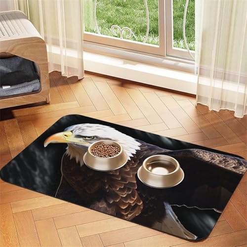 Futternapfmatte für Hunde und Wassernapf, rutschfest, saugfähig, für Katzen, Adler, Haustierfuttermatte für Böden, keine Flecken, Wassernapf-Matte, 30 x 45 cm Futternapfmatte für Hunde und Wassernapf, rutschfest, saugfähig, für Katzen, Adler, Haustierfuttermatte für Böden, keine Flecken, Wassernapf-Matte, 30 x 45 cm von AQRJKHD