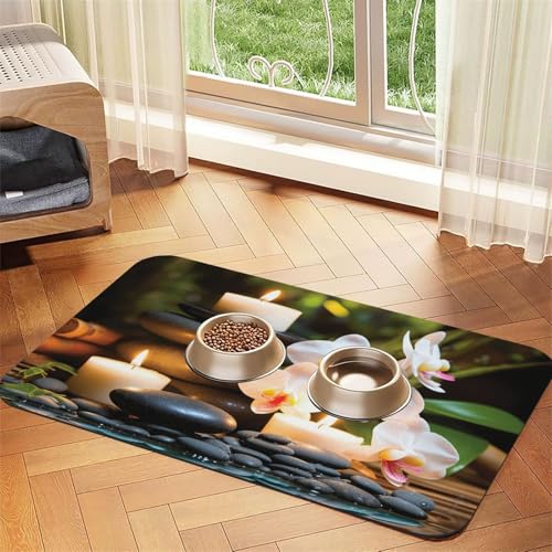 Futternapfmatte für Hunde und Wassernapf, rutschfest, saugfähig, für Katzen, Entspannung mit Massage, Spa, Haustierfuttermatte für Böden, keine Flecken, Wassernapf-Matte, 30 x 45 cm Futternapfmatte für Hunde und Wassernapf, rutschfest, saugfähig, für Katzen, Entspannung mit Massage, Spa, Haustierfuttermatte für Böden, keine Flecken, Wassernapf-Matte, 30 x 45 cm von AQRJKHD
