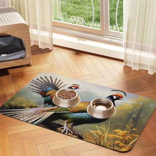 Futternapfmatte für Hunde und Wassernapf, rutschfest, saugfähig, für Katzen, Fasane, Tiernahrungsmatte für Böden, keine Flecken, Wassernapfmatte, 40 x 60 cm Futternapfmatte für Hunde und Wassernapf, rutschfest, saugfähig, für Katzen, Fasane, Tiernahrungsmatte für Böden, keine Flecken, Wassernapfmatte, 40 x 60 cm von AQRJKHD