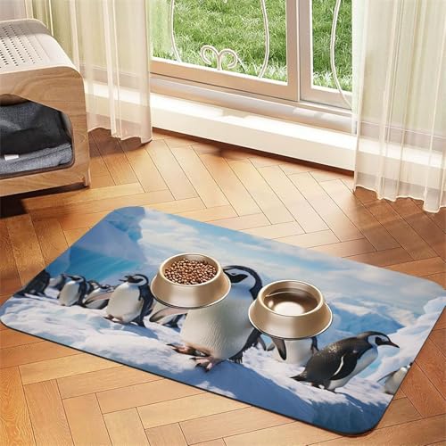 Futternapfmatte für Hunde und Wassernapf, rutschfest, saugfähig, für Katzen, Pinguine, Haustierfuttermatte für Böden, keine Flecken, Wassernapf-Matte, 30 x 45 cm Futternapfmatte für Hunde und Wassernapf, rutschfest, saugfähig, für Katzen, Pinguine, Haustierfuttermatte für Böden, keine Flecken, Wassernapf-Matte, 30 x 45 cm von AQRJKHD
