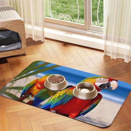Futternapfmatte für Hunde und Wassernapf, rutschfest, saugfähig, für Katzen, Strand, Papageien, Haustierfuttermatte für Böden, keine Flecken, Wassernapf-Matte, 30 x 45 cm Futternapfmatte für Hunde und Wassernapf, rutschfest, saugfähig, für Katzen, Strand, Papageien, Haustierfuttermatte für Böden, keine Flecken, Wassernapf-Matte, 30 x 45 cm von AQRJKHD