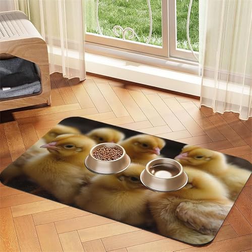 Futternapfmatte für Hunde und Wassernapf, rutschfest, saugfähig, für kleine Hühner, Haustierfuttermatte für Böden, keine Flecken, Wassernapf-Matte, 30 x 45 cm Futternapfmatte für Hunde und Wassernapf, rutschfest, saugfähig, für kleine Hühner, Haustierfuttermatte für Böden, keine Flecken, Wassernapf-Matte, 30 x 45 cm von AQRJKHD