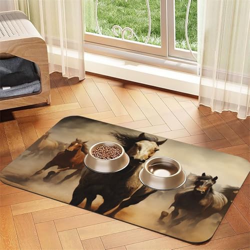 Futternapfmatte für Hunde und Wassernapf, rutschfest, saugfähig, für viele Pferde, Haustierfuttermatte für Böden, keine Flecken, Wassernapf-Matte, 30 x 45 cm Futternapfmatte für Hunde und Wassernapf, rutschfest, saugfähig, für viele Pferde, Haustierfuttermatte für Böden, keine Flecken, Wassernapf-Matte, 30 x 45 cm von AQRJKHD