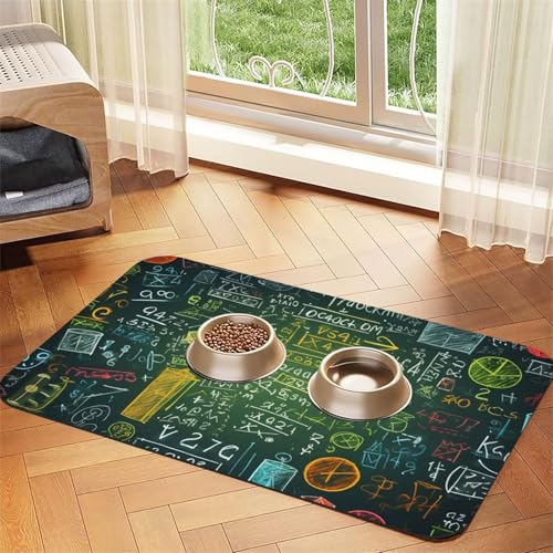Futternapfmatte für Hundenäpfe und Wassernapf, rutschfest, saugfähig, Katzen-Futterunterlage, Mathefrage, Haustierfuttermatte für Böden, keine Flecken, Wassernapf-Matte, 40 x 60 cm Futternapfmatte für Hundenäpfe und Wassernapf, rutschfest, saugfähig, Katzen-Futterunterlage, Mathefrage, Haustierfuttermatte für Böden, keine Flecken, Wassernapf-Matte, 40 x 60 cm von AQRJKHD